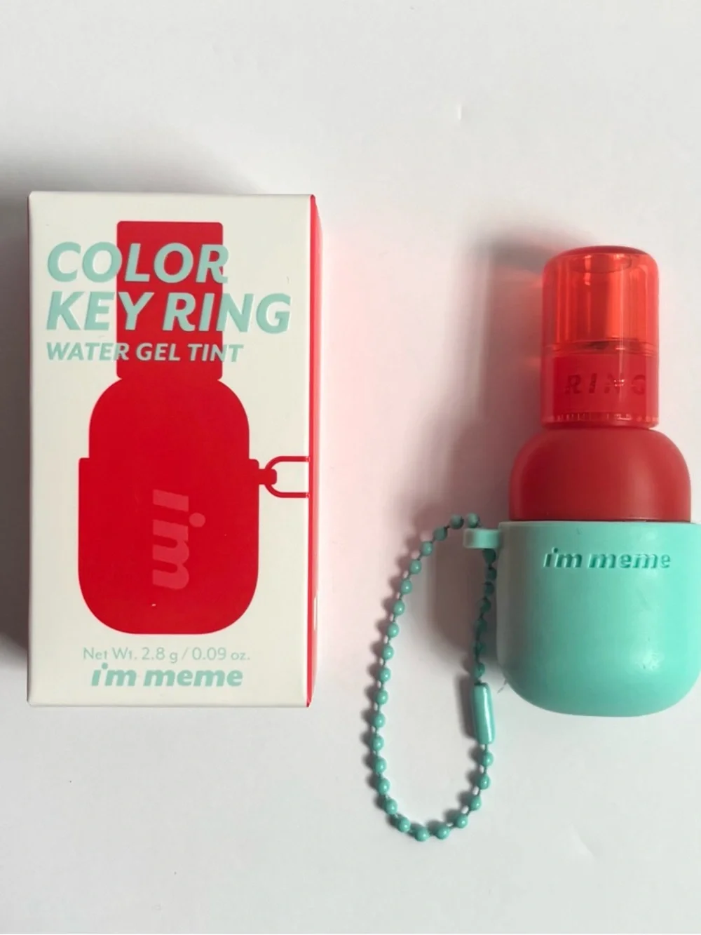 5/$22 I'M MEME Color Key Ring Water Gel Lip Tint in Shade 02 - Orange Delight